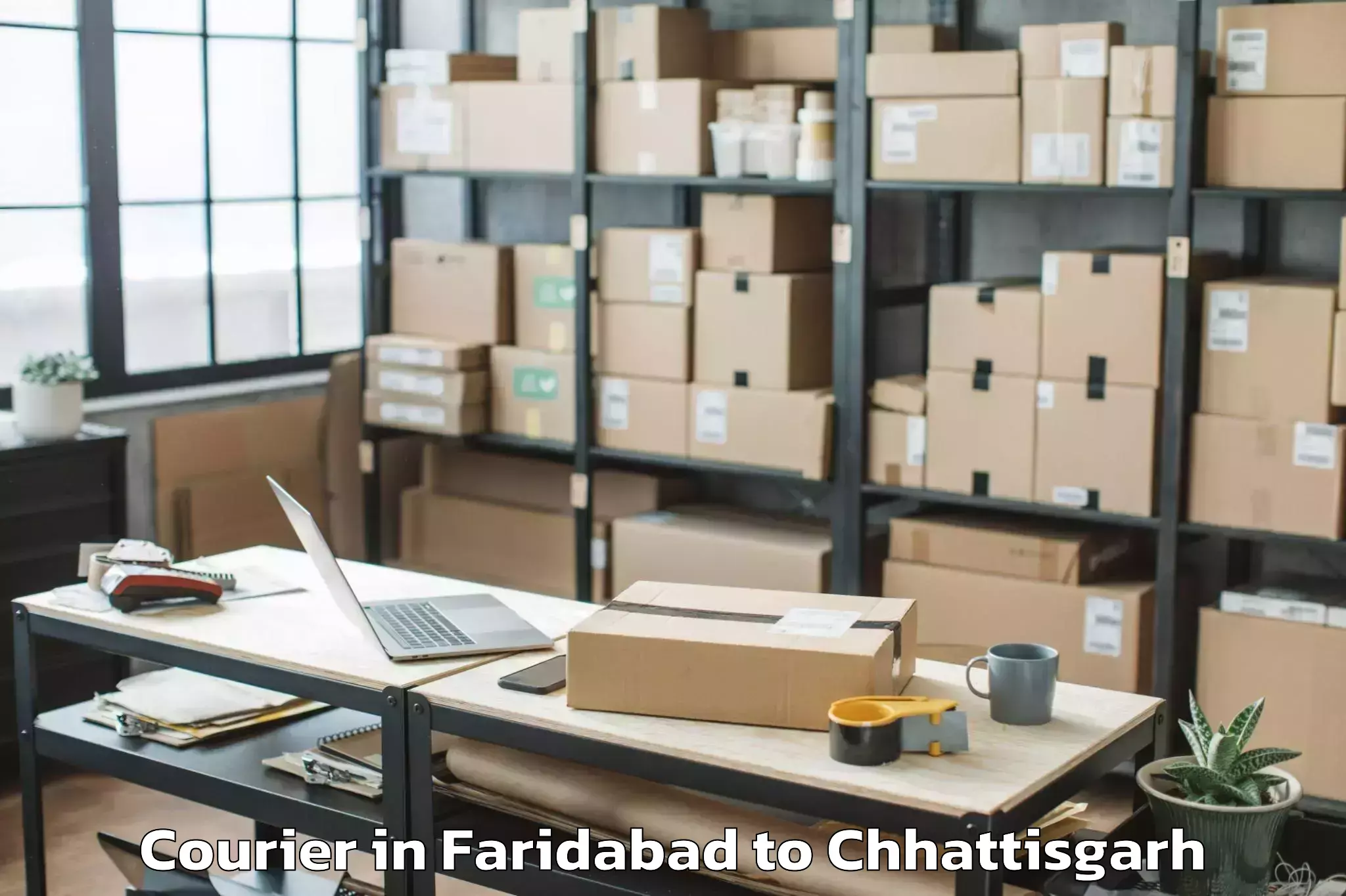 Affordable Faridabad to Akaltara Courier